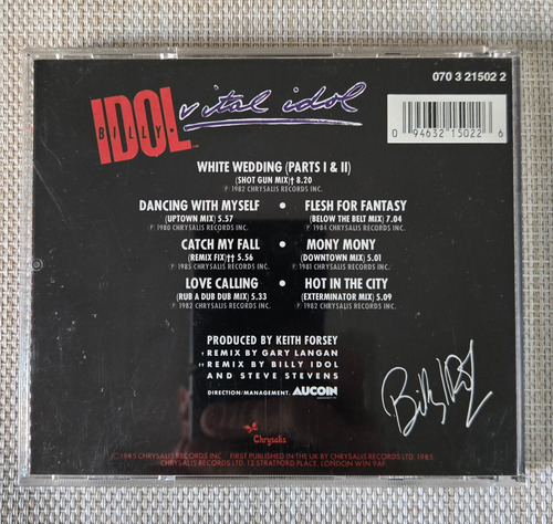 Billy Idol Vital Idol Cd Estándar (Usado)