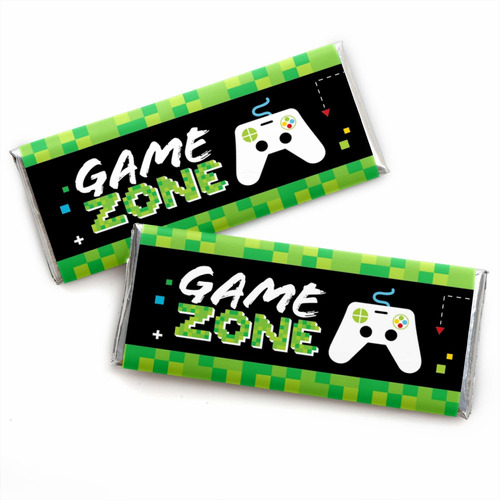 Game Zone - Candy Bar Wrapper Pixel Video Game Party O ...