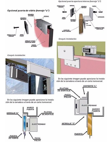 Imagen 4 de 9 de Cerradura Electromagnetica Herraje De Montaje Lz Zl 300 Lbs