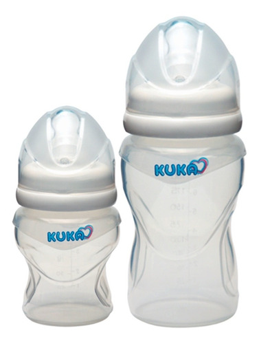 Kit 02 Mamadeira Silicone Soft Kuka Bico Orto 150ml E 250ml