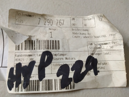 Mini Cooper Tolva Fender F55 L Original 5171 7 290 767