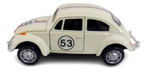 Película en miniatura con forma de escarabajo Ferro Fusquinha Herbie 53, color tradicional, juguete If My Beetle Talke
