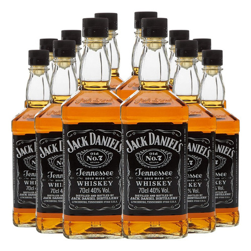 12 Whisky Jack Daniels Nº 7, 750 Cc