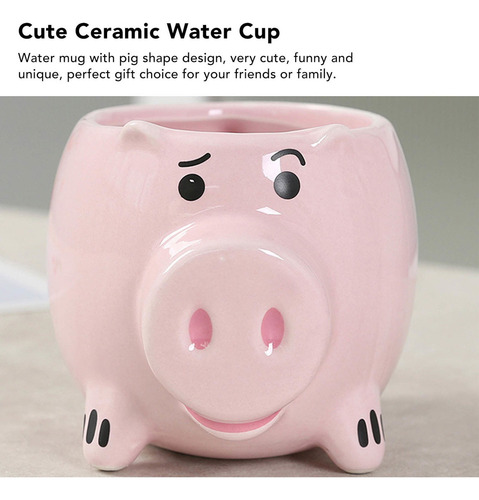 Taza De Café De Cerámica Con Forma De Cerdito, Boca Ancha, B