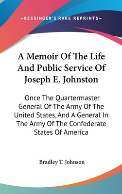 Libro A Memoir Of The Life And Public Service Of Joseph E...