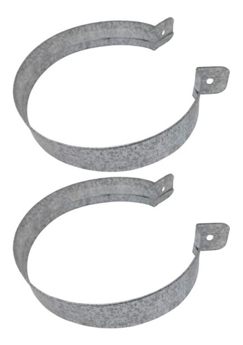 2 Abraçadeira 10 Polegada Chaminé Churrasqueira Galvanizada
