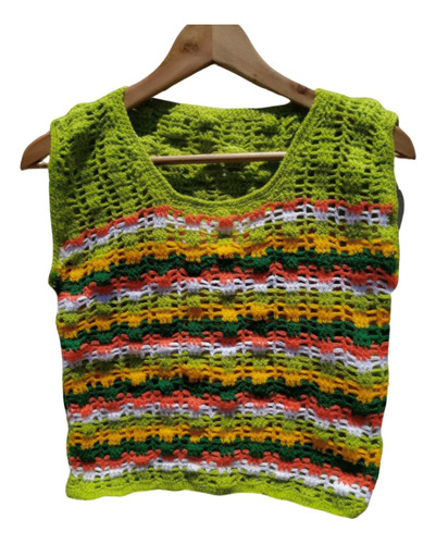 Polera Multicolor Crochet 