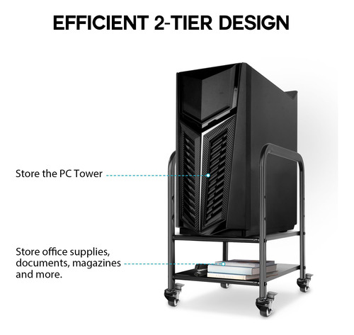 Soporte Para Torre De Computadora Ajustable Con Ruedas