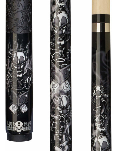 Players Pool Cue Stick - Live Hard Series Killer Klown Edit.