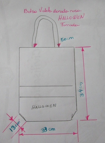 Bolso Hallowen Violeta Rosaforro Interno Sencillo-elegante