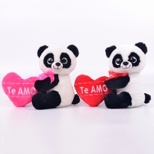 Peluche Oso Panda Corazon Te Amo Ojos Tiernos 22cm En Cadia