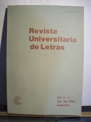 Adp Revista Universitaria De Letras Vol Iii, 2 Mar Del Plata