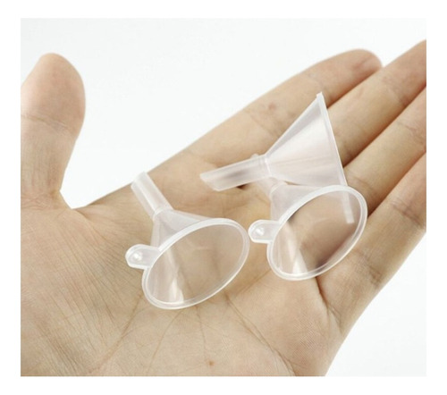 10 Unidades Mini Embudo Plástico Transparente 