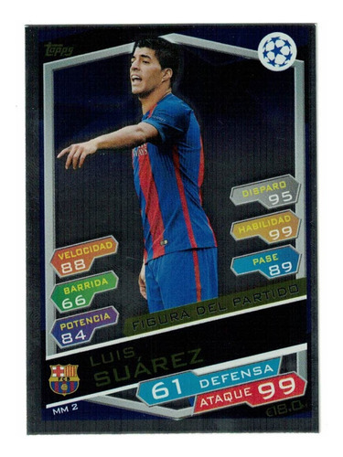 Carta Luis Suarez Figura Del Partido Match Attax  Ucl 16/17