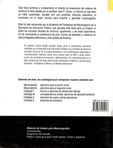Mecanografia. Catalogo Z - Cacho, Jose P
