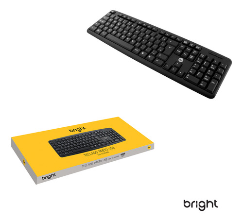 Kit Teclado Usb Basic 0014 Bright + Mouse Classic Multilaser