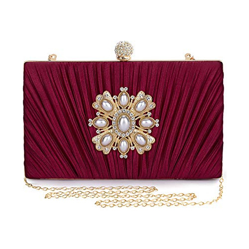 Mulian Lily M279 Evening Bag For Women, Pearl Flower H5kko