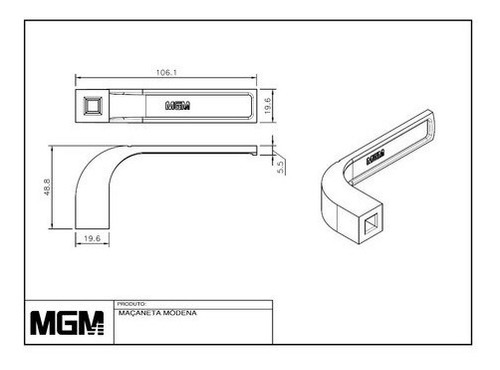 Fechadura Para Porta Banheiro Wc Modena Alumínio Mgm