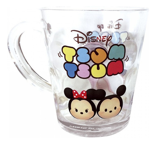 Caneca De Acrílico Mickey & Minnie Tsum Tsum Disney 200 Ml Cor Branco Mickey E Minnie