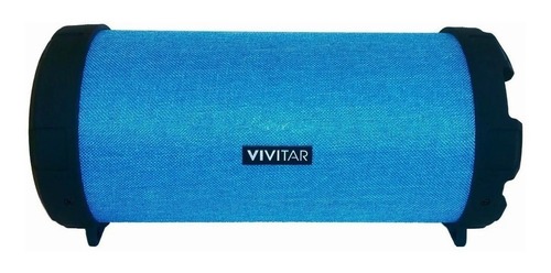 Parlante Vivitar Fabric Collection Bluetooth Tube Speaker portátil celeste