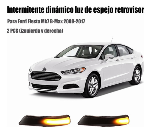 Luz Direccional De Espejo Retrovisor Para Ford Fiesta, 2 Pzs