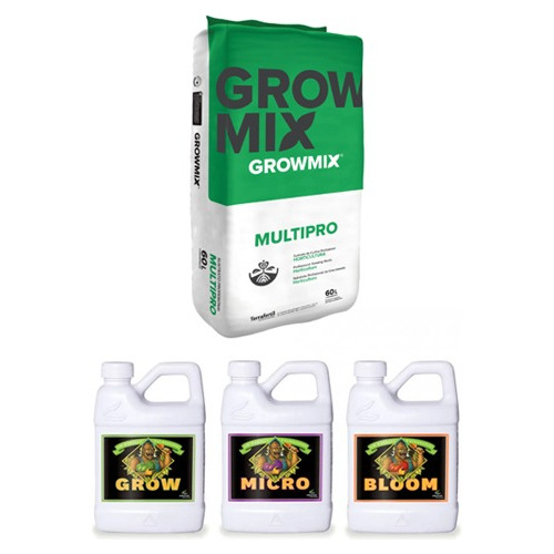 Kit Cultivo Growmix Multipro 80l   Tripack Advanced 500 Ml