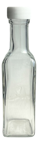 Botella Cuadrada De Vidrio 100 Ml (48 Pzs)