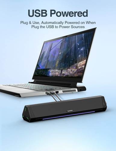 Computer Speakers Bluedee Bluetooth Soundbar Hifi Stereo