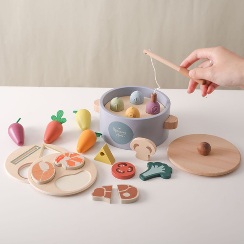 Olla Multifunción, Juego Magnético De Verduras Para Pesca, E
