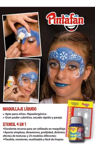 Promo X 3 Stencil P/ Maquillaje Artistico 4 Diseños En 1 en venta en Tres  de febrero . . Oeste por sólo $   Argentina