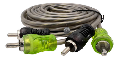 2 Cabo Rca Blindado Som Qualidade Technoise Serie 200p - 3m