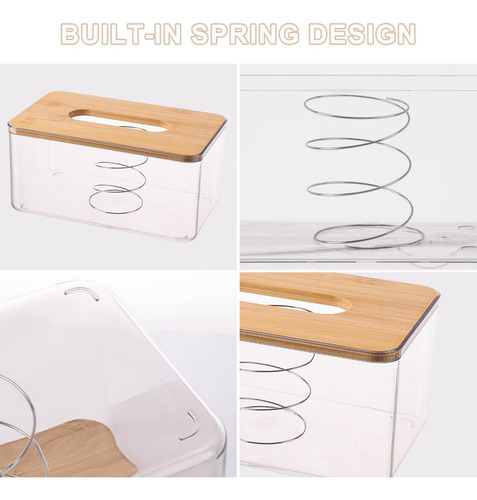 Soporte De Caja De Pañuelos Acrílico, Rectángulo, Soporte
