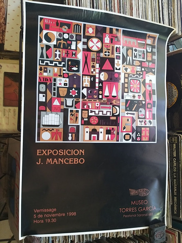 J. Mancebo Exposición Museo Torres García  1998afiche