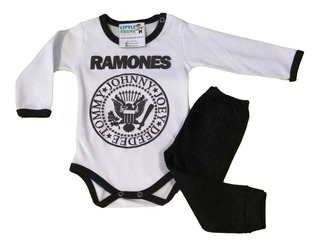 Baby Ramone mueca Hey manga larga body bio-algodón Black 