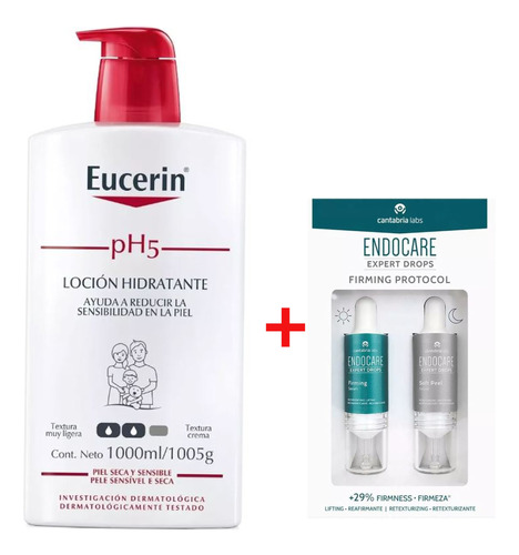 Eucerin Crema Ph5 1000 Ml+endocare Experts Drops Firming 