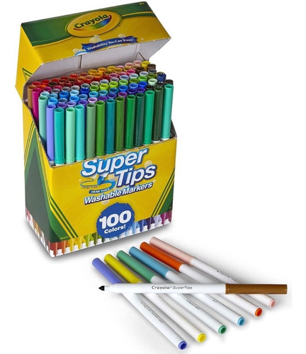 100 Plumones Crayola Originales Super Tips Lettering Lavable