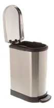 Comprar Basurero Fino A Pedal 10 Lts - Cesto Basura Papelera Color Plateado