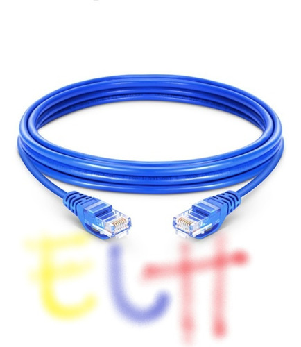 Cable Red Utp Cat6 Internet 3 Metros Jaltech Azul Rj45 Mts