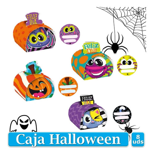 Cajita Para Dulces Halloween X8