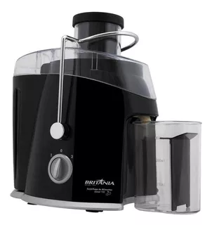 Centrífuga de alimentos elétrica Britânia Juicer 700 preta 110V com acessórios