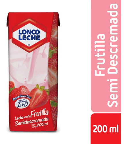 Leche S/descr  Loncoleche 200cc Frutilla(12 Unidades) Super