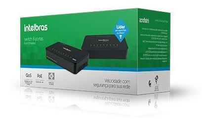 Imagem 2 de 5 de Switch 8 Portas Sf 800 Q+ Anti Surto Intelbras Fast Ethernet