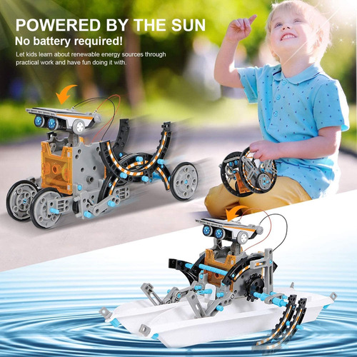 Kit De Robot Solar De Juguete Stem Man Nuo, 12 En 1, Juguete