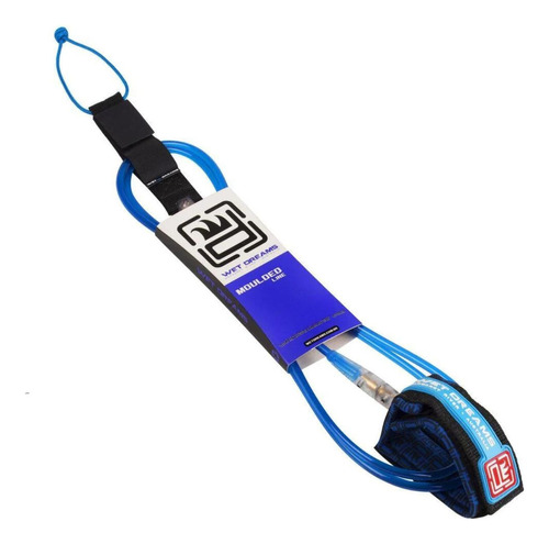 Leash Longboard 10' X 7mm Wet Dreams Moulded Line Cor Azul