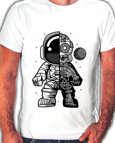 Remeras Remelotas Diseño Estampado Robot Astronauta - 0926