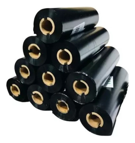 10 Rolos Ribbon Cera 110x74m | Zebra Zd220 Argox Os 214