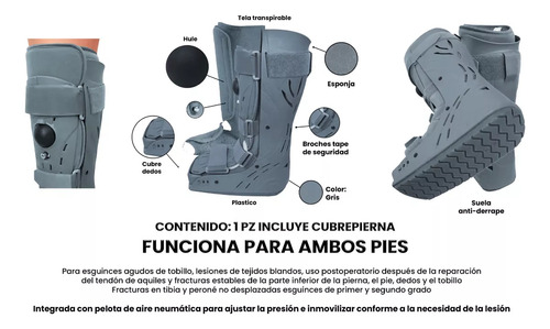Bota Ferula Ortopedica Walker Larga Neumática (Usado)