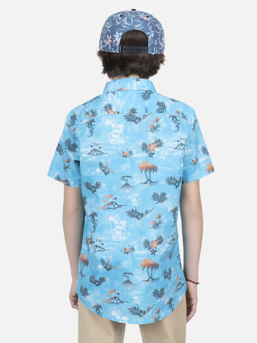 Camisa Juvenil Turquesa 5c938-mv22 Maui And Sons