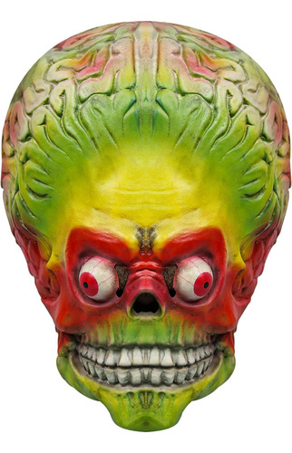 Cafele Mars Alien Attacks Mask Con Cerebro Realista Máscara