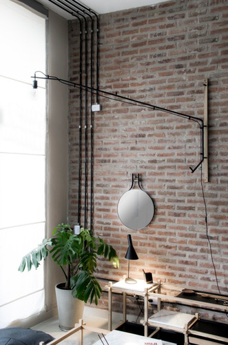 Espejo De Aluminio Y Madera, 50 Cm De Diametro